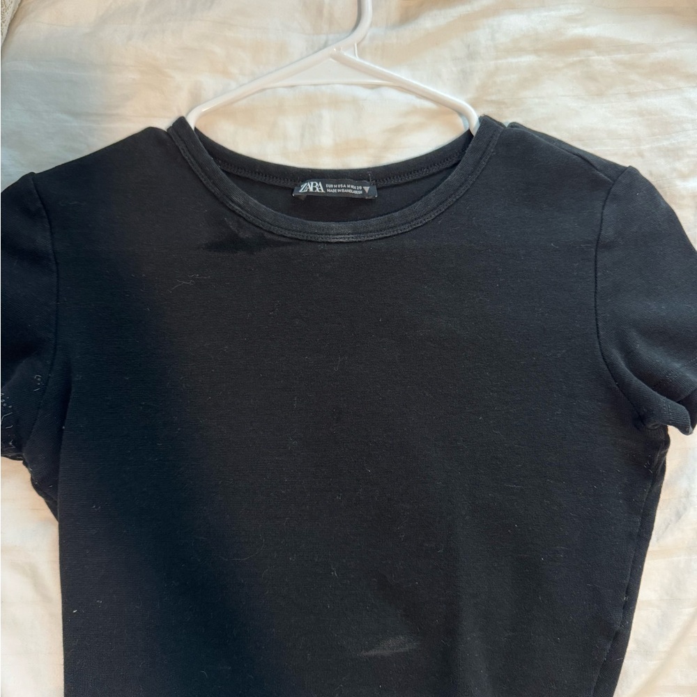 Zara Black Crop Top